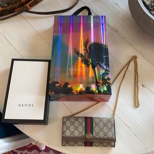 Gucci Ophidia GG Chain Wallet
